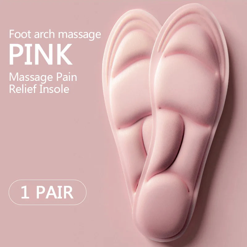 Semelles intérieures en mousse à mémoire de forme pour chaussures, coussin respirant, Sport, course à pied, orthopédiques, Massage 5D