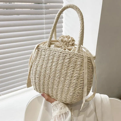Sac sceau en paille tressée