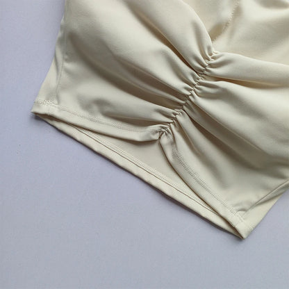 Brassière dos nu plissée - été