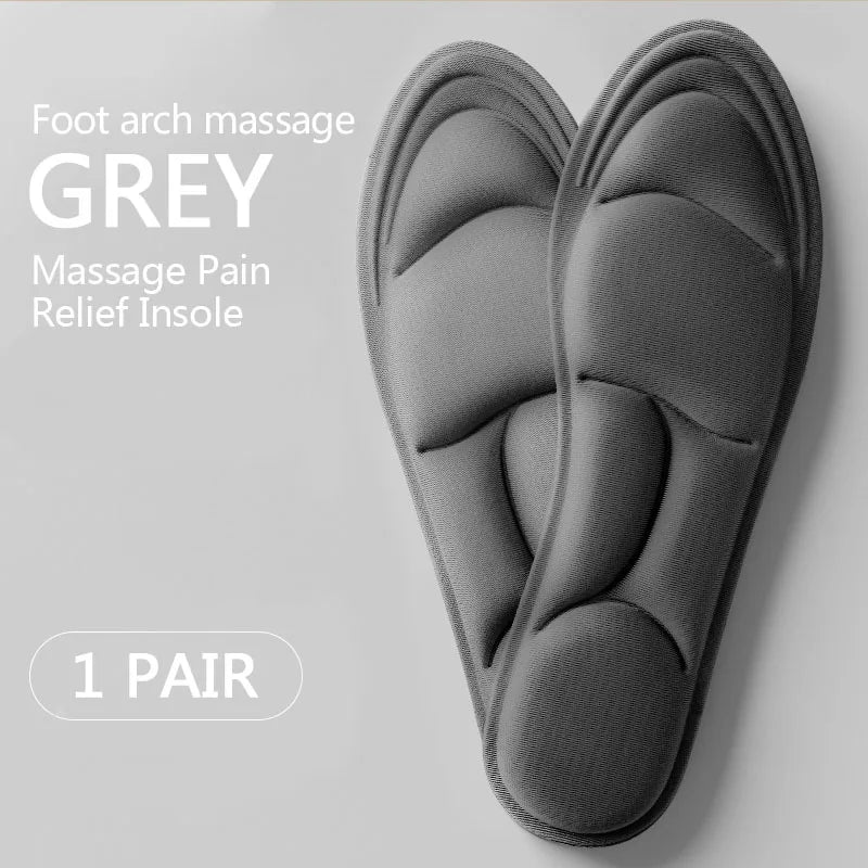 Semelles intérieures en mousse à mémoire de forme pour chaussures, coussin respirant, Sport, course à pied, orthopédiques, Massage 5D
