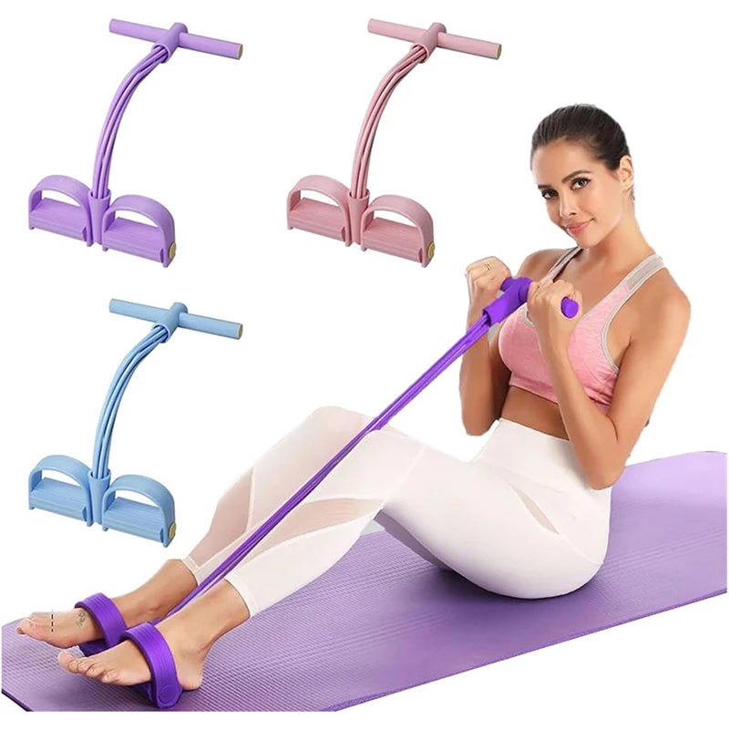 Bande de résistance à 6 tubes, corde de Tension multifonction, bandes de Fitness, extracteur de pédale de Yoga élastique à 6 tubes pour exercices sportifs en salle de sport