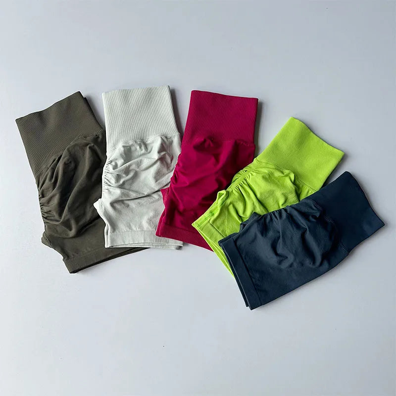 Short de Sport Femme – Taille Haute, Effet Push-Up & Séchage Rapide