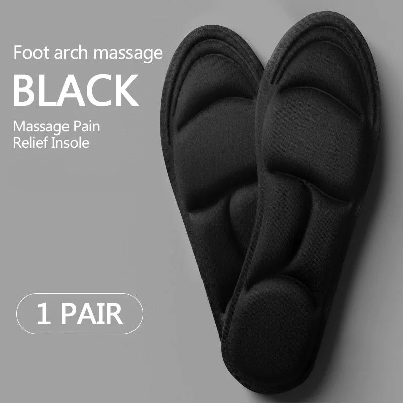 Semelles intérieures en mousse à mémoire de forme pour chaussures, coussin respirant, Sport, course à pied, orthopédiques, Massage 5D
