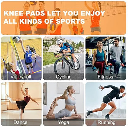 Genouillères de volley-ball douces et respirantes pour danseurs, hommes, femmes, enfants, protection des genoux pour le football, la danse, le yoga, le tennis, la course à pied, le cyclisme