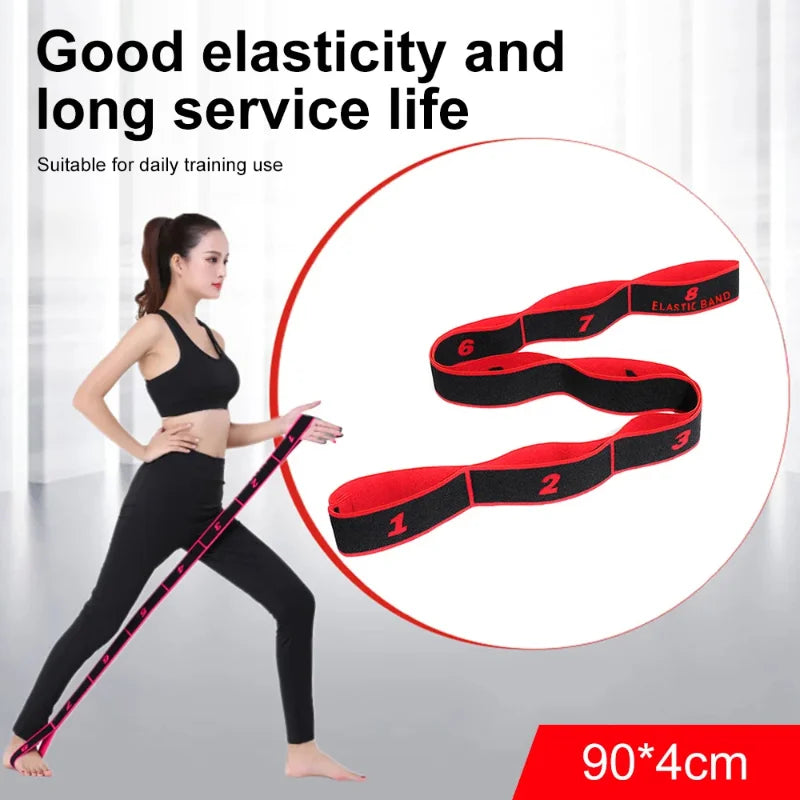 Bande de Résistance Élastique Numérique 8/10 Sections pour Danse, Yoga, Pilates, Fitness et Entraînement d'Étirement