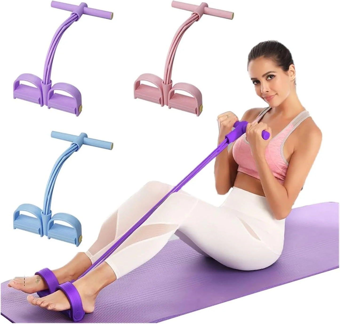 Bande de résistance à 6 tubes, corde de Tension multifonction, bandes de Fitness, extracteur de pédale de Yoga élastique à 6 tubes pour exercices sportifs en salle de sport