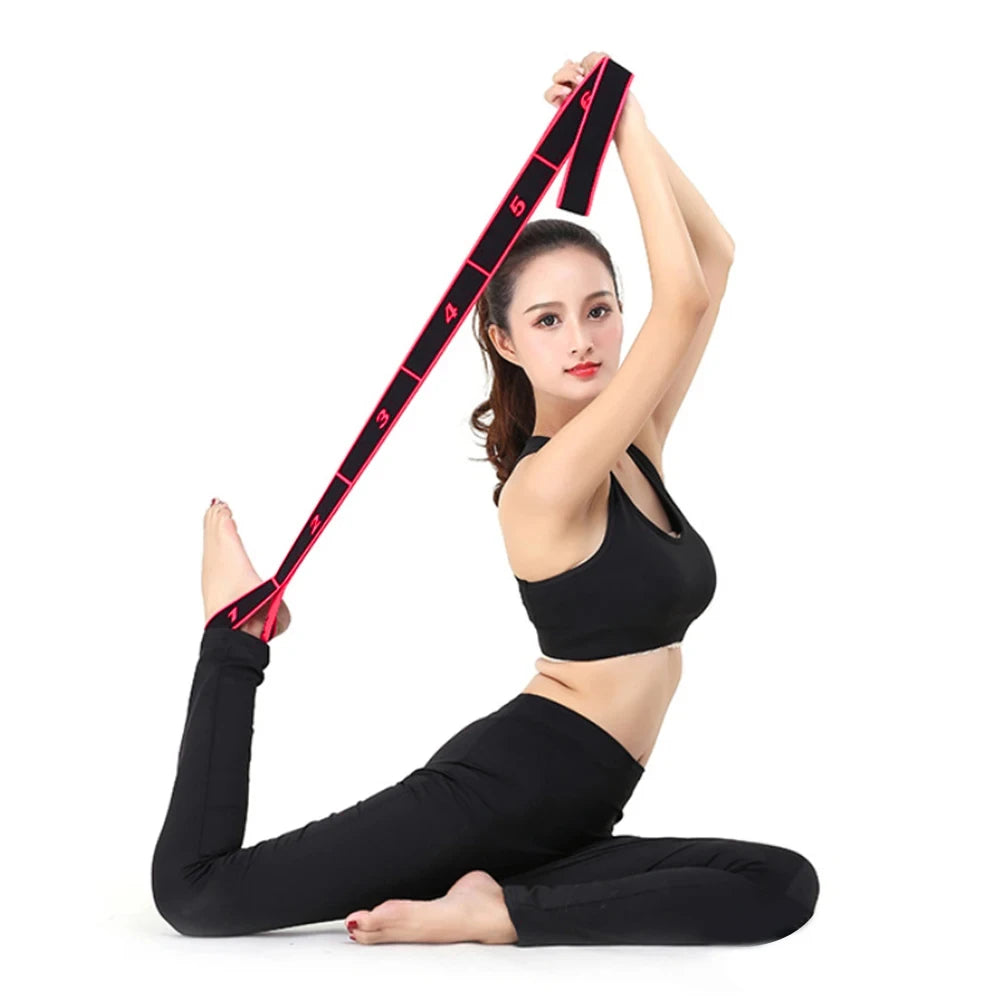 Bande de Résistance Élastique Numérique 8/10 Sections pour Danse, Yoga, Pilates, Fitness et Entraînement d'Étirement