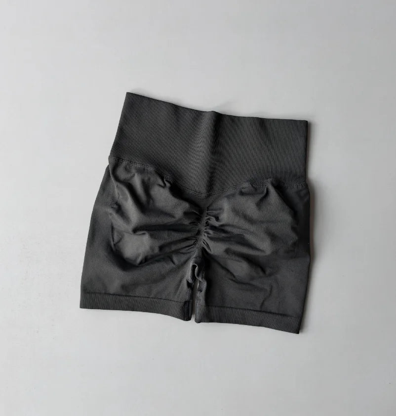 Short de Sport Femme – Taille Haute, Effet Push-Up & Séchage Rapide