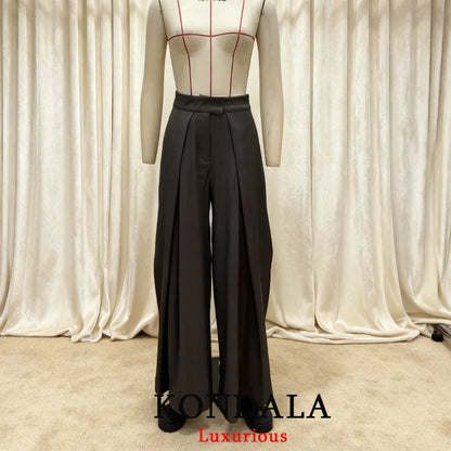Pantalon à jambes larges