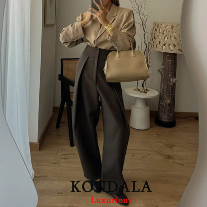 Pantalon à jambes larges