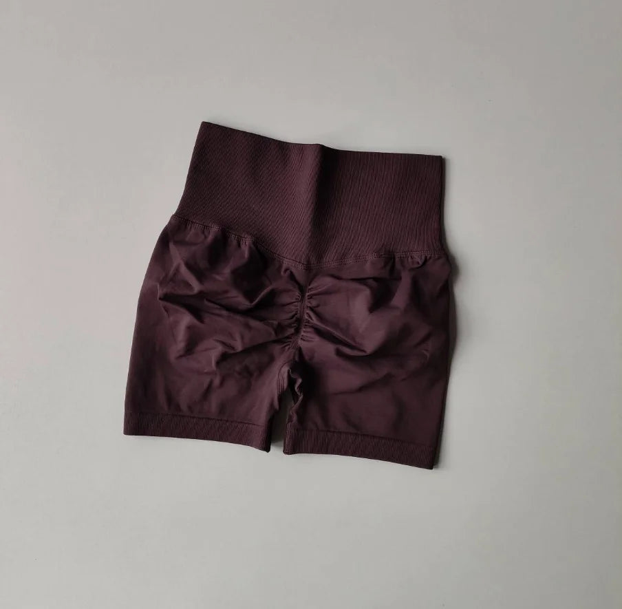 Short de Sport Femme – Taille Haute, Effet Push-Up & Séchage Rapide