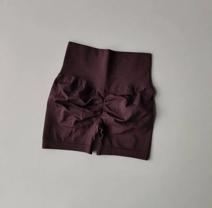 Short de Sport Femme – Taille Haute, Effet Push-Up & Séchage Rapide