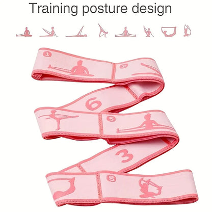 Bande d'entraînement d'étirement de Yoga, Pilates, danse, bande de résistance positionnelle numérique adaptée à l'étirement complet du corps