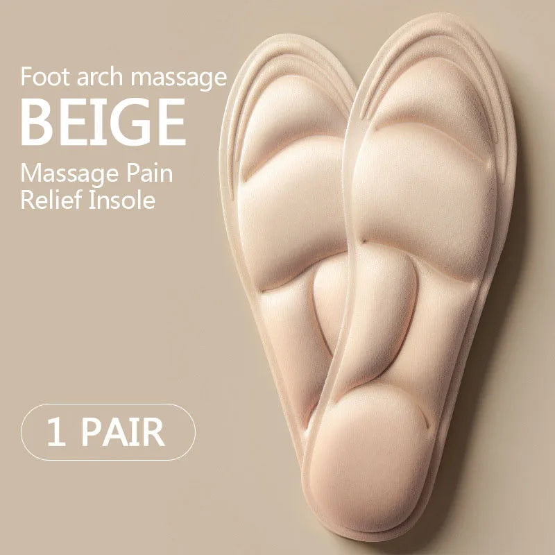 Semelles intérieures en mousse à mémoire de forme pour chaussures, coussin respirant, Sport, course à pied, orthopédiques, Massage 5D