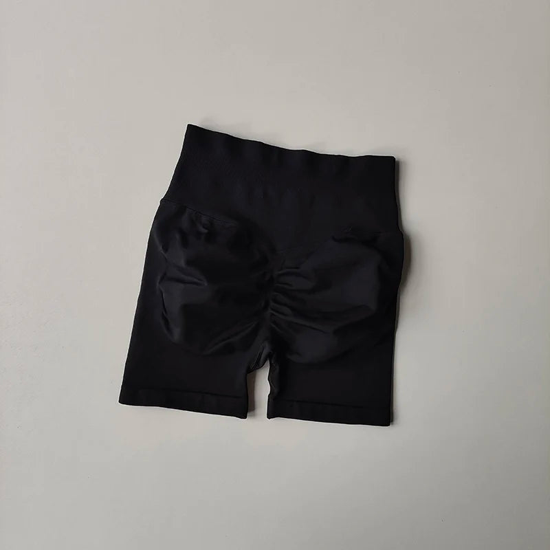 Short de Sport Femme – Taille Haute, Effet Push-Up & Séchage Rapide