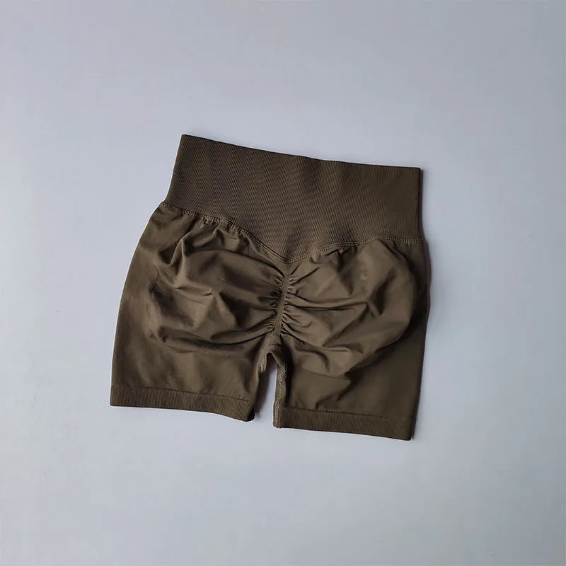 Short de Sport Femme – Taille Haute, Effet Push-Up & Séchage Rapide